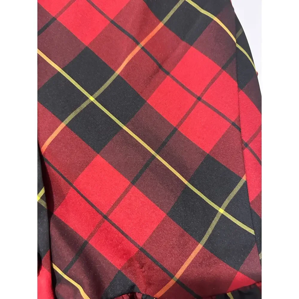 Ralph Lauren Girls Dress Plaid Petticoat Underlayer Preppy Sleeveless SZ 12
